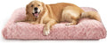 EHEYCIGA Washable XL Dog Bed for Crate 41x27 Inch, Reversible Kennel Pad for Extra Large Dogs Weight Up to 75 lbs, Plush and Comfy Pet Sleeping Mat, Pink