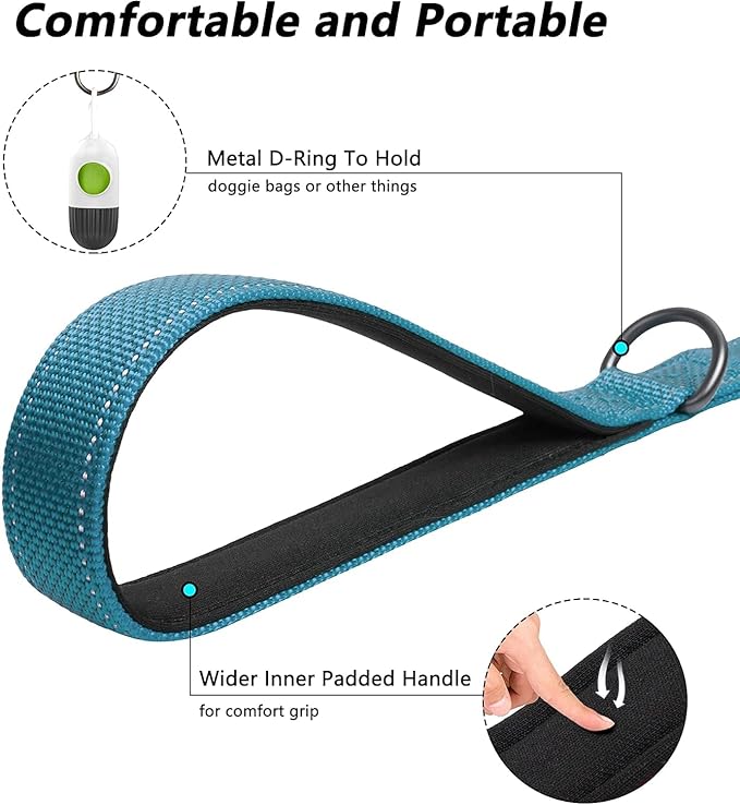 Dog Harness and Leash Combo Set, Magnetic Connection, Ergonomic Design (Bahama Blue, Large)