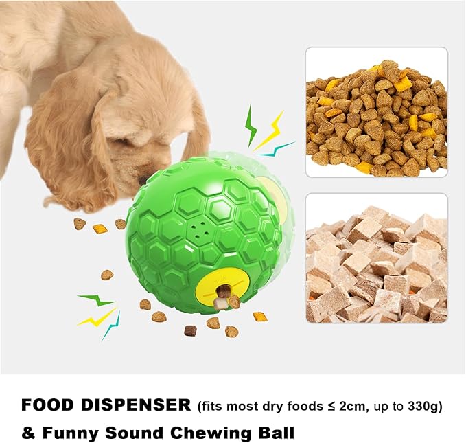 GOLDROC Dog Puzzle Toy – Durable Squeaky Chew Toy for Medium & Large Dogs, Treat Dispenser for Slow Feeding & Interactive Play (Green)