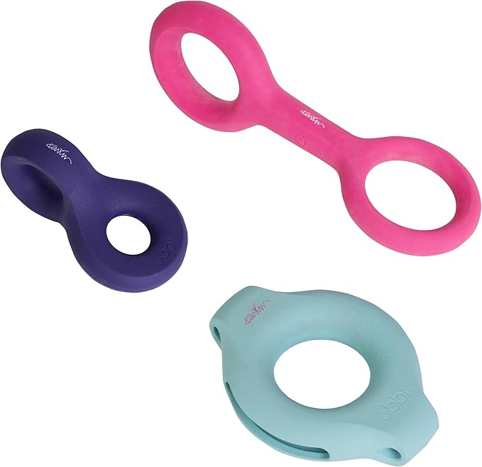 Ubbi Pet x Karim Rashid Dog Toy Set, Chomp, Kibbler & Tuggle Interactive Toys, Durable Natural Rubber Chew, Tug & Treat Dispensing Toys for Medium to Large Dogs