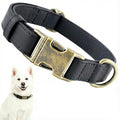 Dog Collars for LargeDogs Silicone Leather Dog Collars Soft Flexible Waterproof Odor-Proof Durable Thick Classic Adjustable Pet Puppy Collar (Black, Large (14.5-24" Neck))