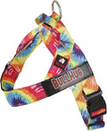 BULLHUG Adjustable Dog Harness– No Pull, No Choke – for English Bulldogs, French Bulldogs, Pugs & Broad-Chested Breeds – Easy, Safe Walks (TIE DYE, Medium)