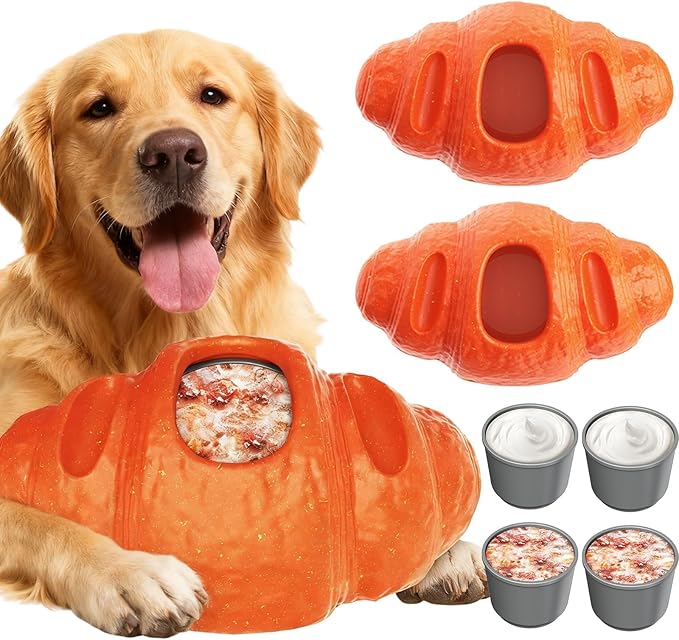 2 pcs Aggressive Chew Toys for Large Dogs, Anxiety Relief for Dogs Toy, Dog Frozen Treat Toy, Indestructible Chew Toys for Peanut Butter and Frozen Treats Reduces Anxiety