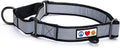 Pawtitas Personalized Dog Collar Martingale Dog Collar with Name Phone Number Reflective Martingale Dog Collar Customized Collar for Medium Dogs | Black Custom Dog Collars for Medium Dogs
