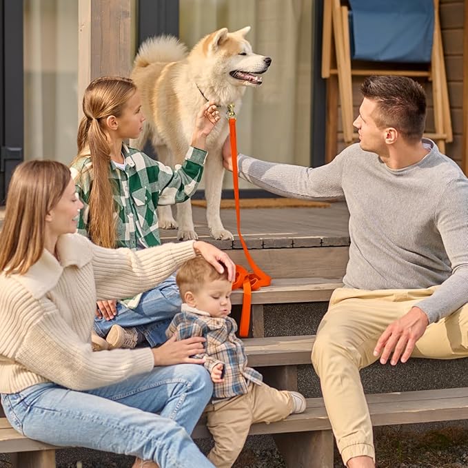 Viper Biothane Working Tracking Lead Leash Long Line for Dogs 2 Colors and 6 Sizes, 3/4" x 15ft, Hunter Orange