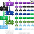 Zhehao 50 Pcs Dog Poop Trash Bag Holder Dispenser Plastic Dog Poop Waste Bag Holder for Leash with Hook and Leak Proof for Walking Hiking Camping (Core,Bone)