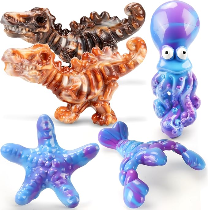 5 Pack Dog Toys for Aggressive Chewers, Indestructible Dog Chew Toys Bundle for Large & Medium Dogs, Durable Nylon Dog Toys with Bacon Flavor for Heavy Chewers, Reduce Boredom & Support Denta