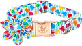 Elegant little tail Dog Collar, Dog Collar with Flower Boy Girl Pet Collar Flowers Soft Durable Dog Flower Collar for X-Small Dogs