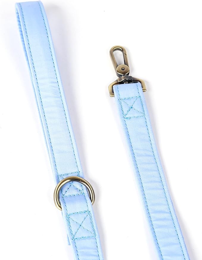 Organic Cotton Dog Leash for Small,Medium and Large Breed,Brass Hardware Pet Leash for Walking,Running and Training 6FT