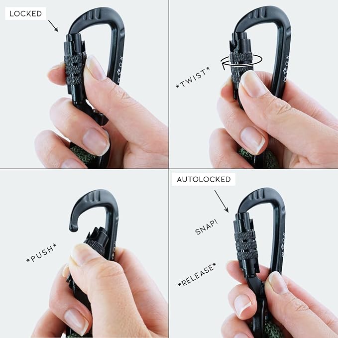 MADE TO ROAM Premium Explorer Leash - Climbing Rope Leash with Autolocking Aviation Aluminum Carabiner - Utah Glow, 4ft