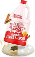 Sunny & Honey Pet Stain & Odor Miracle - For New and Old Stains - Enzyme Cleaner & Surface Odor Eliminator - Fast Acting Carpet Cleaner Spray - Enzymatic Cleaner for Dog Urine (128 fl oz, Fall Spice)
