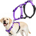 Dog Harness,Adjustable No Pull Dog Harness,Y-Shaped Design,Buckle-Neck Balance Harness with Reflective, Ideal for Dog Training Hiking, Easy Walk Harness,Durable High-Tensile Nylon Purple-XL