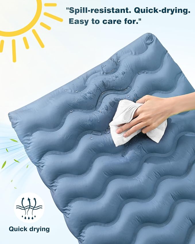 Orthopedic Dog Bed Outdoor Waterproof Dogs Crate Bed for Large Medium Small Dogs, Washable Cooling Dog Bed Mat with Removeable Cover & Memory Foam（30" x 20", Blue