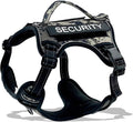 Tactical Dog Harness for Large Heavy Duty Dogs, No Pull Adjustable Reflective Service Camo Vest with Soft Handle