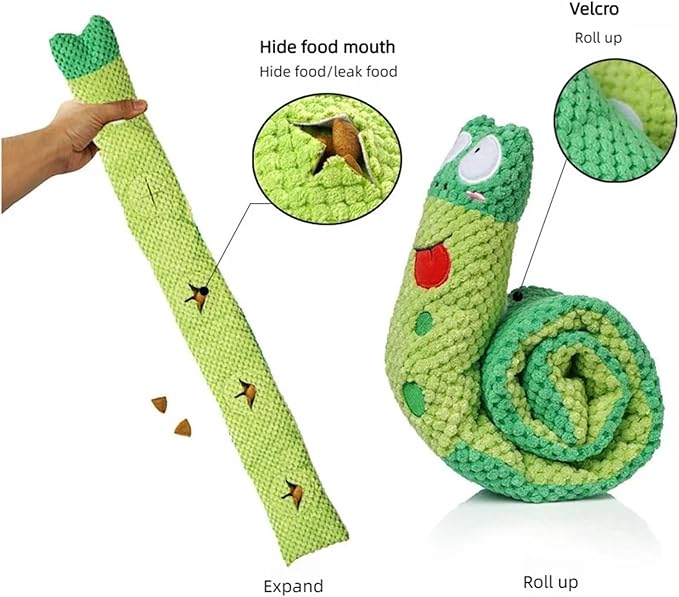 Dog Puzzle Feeder Interactive Toy Indestructible Plush Sound Squeak Hide Food Puppy Toys for Dogs Pet Supplies(B)