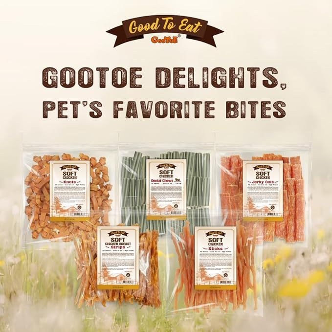 Gootoe Soft Dog Treats, Multi-Angled All-Natural Dog Training Treats; High-Protein, Gluten-Free, Hypoallergenic, Grain-Free, Dental Chews, 1.5 lb