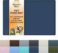 Neater Pet Brands Neater Mat Pet Mats for Food and Water, Cat & Dog Bowl Mat Waterproof Silicone, Feeding Tray, Dog Food Mats for Floors, Placemat w/Raised Edge for Under Bowls, 16” x 10”, Dark Blue