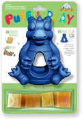 Yeti Dog Chew Puff and Play Interactive Dog Toys, Nuggets Dog Treat Dispenser Puzzle, Fun Stimulating Chew Toy for Teething, Behavior Training for Light to Moderate Chewers, (Blue - Dragon)