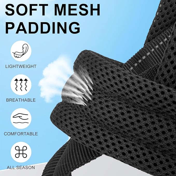 BEAUTYZOO Dog Harness for Small Dogs, No Pull Dog Harness and Leash Set, Soft Escape Proof Puppy Vest Harness with Handle, Reflective Lightweight Step in Harness for Girl Boy Dogs, Black S