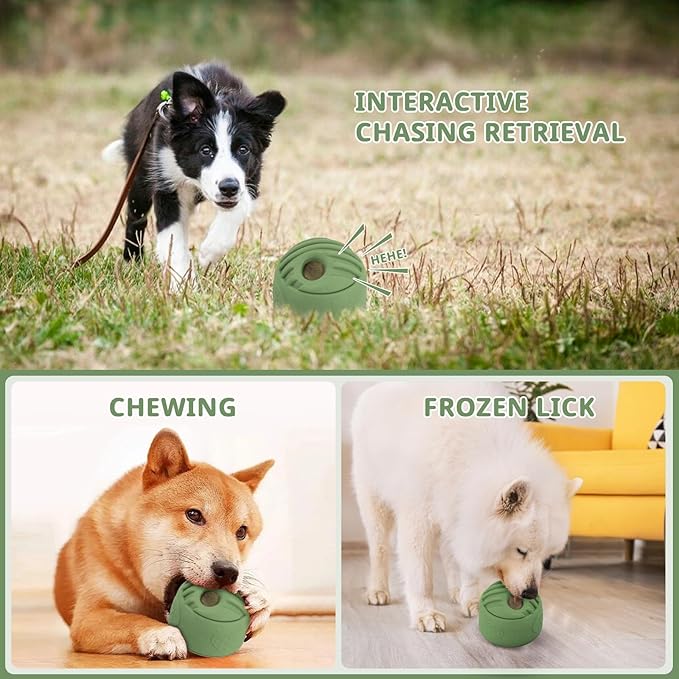 Interactive Dog Puzzle Toy, Treat Dispensing Dog Enrichment Toys, Large Chew Toy - Puppy Boredom Relief, Dogs Treat Balls, Sturdy Frozen Treat Toy for Medium and Large Dogs