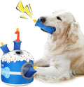 Dog 1st Birthday Cake Toy Squeaky Interactive Dog Toy Hide and Seek Plush Dogs Puzzle Puppy Toys for Boredom Keep Them Busy for Small Medium Dogs(Blue)