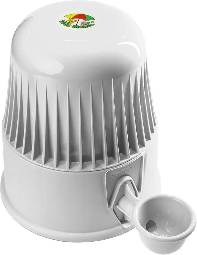 No Spill Pet Water Dispenser for Dogs and Cats, 67.6oz Gravity-Fed Water Bowl with Slow Drinking Design to Prevent Wet Fur, BPA-Free Polypropylene, Vida Mansa (Opaque White)