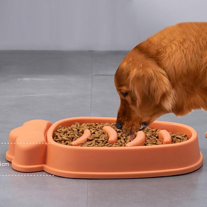 Slow Feeder Cat Bowls, Cat Slow Feeder Prevent Choking 5 Slots Smoothing Anti Slip Sturdy PP Multifunction Cat Food Bowl, Dog Puzzle Feeder Interactive Dog Feeder Puzzle Pet Bowl for Dogs Cats