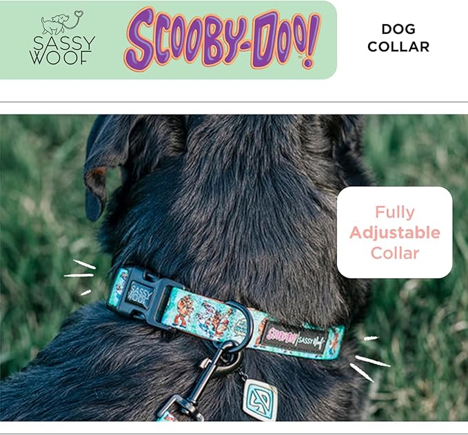 Sassy Woof Dog Collar Scooby-Doo™ - L, Adjustable, Durable, Comfortable and Stylish Pet Accessories for Large Dogs - Officially Licensed