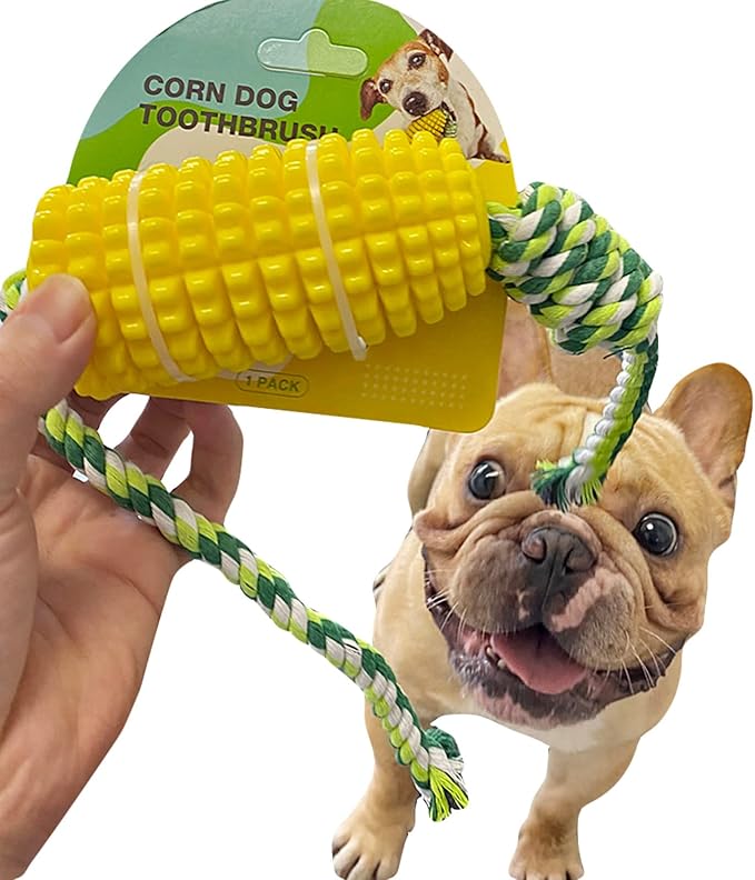 Dog Chew Toys for Aggressive Chewers, Indestructible Tough Durable Squeaky Interactive Dog Toys, Puppy Teeth Chew Corn Stick Toy for Small Meduium Large Breed