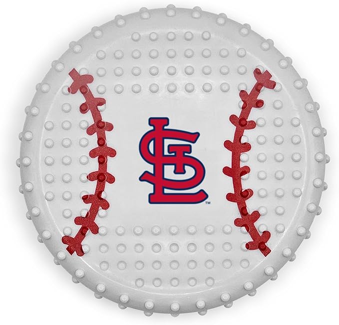 Pets First MLB St Louis Cardinals Mega-chew Hard-Nylon Bacon-Flavored Baseball Chew Toy, Indestructible Dog and Cat Chewy Toy, Tug, Fetch Toy, Sporty Fun Toy for Dogs