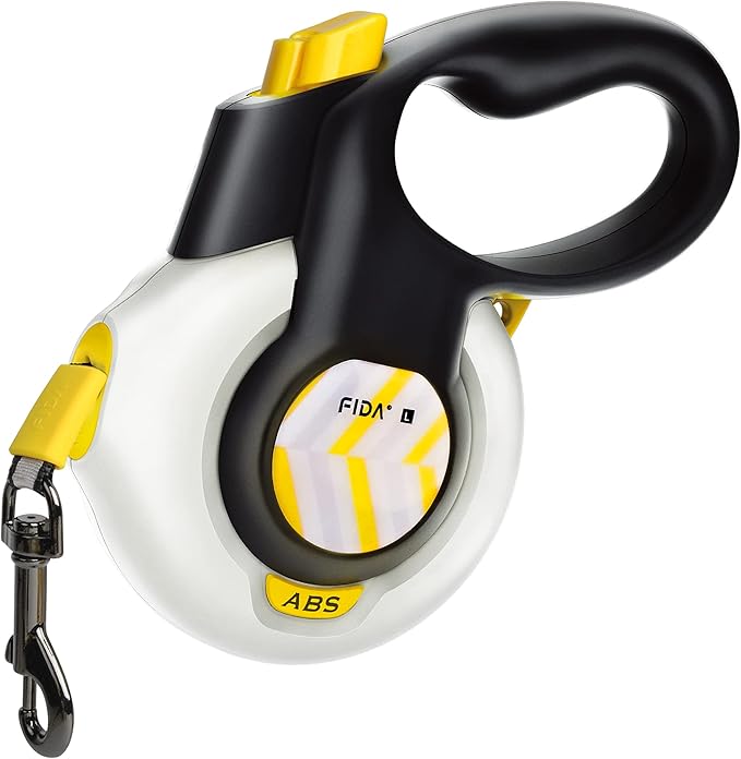 FIDA AutoBrake Retractable Dog Leash. Advanced Patented Design for Dog Pulling, 16 ft Heavy Duty No Pull Pet Walking Leash for Large Breeds. Tangle Free, Soft Grip, Large Size