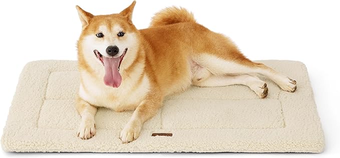 Bedsure Washable Dog Crate Bed for Large Dogs, Soft Foam Floor Pet Mat, Versatile Lightweight Pet Crate Pad for Cages