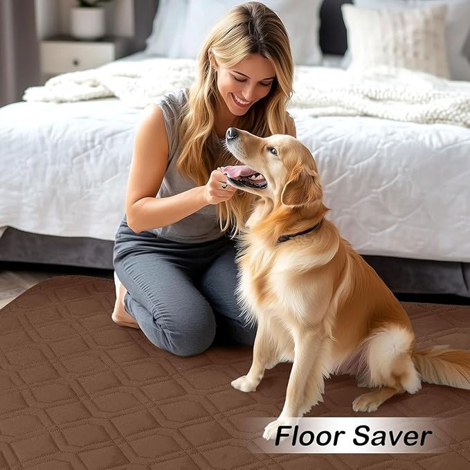 hyha Waterproof Dog Bed Blanket, Soft Pet Blankets, Waterproof Couch Cover for Dogs, Reversible Sofa Covers Washable for Furniture (30x53 Inch, Brown/Brown)