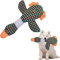 Squeaky Dog Toys for Small, Medium, and Large Breeds, Stuffed Chew Dog Toys to Keep Them Busy, Green Duck