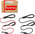 Two 6 Foot Dog Leashes, Bundle Pack (Pink, Black) - Roam Gear