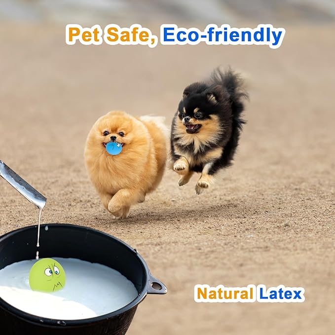 Dog Squeaky Toys Latex Squeaky Balls for Small Puppy Chewing Rubber Soft Fun Facial Expression Dog Balls for Pet Dogs (6 PCS)