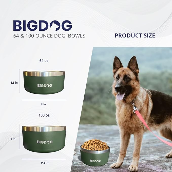 Grey Bigdog Dog Bowl