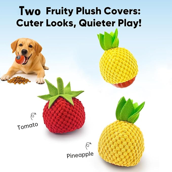 Interactive Dog Toys, Zoomie 2.0 Buddy, Treat Dispensing Dog Puzzle Toy, Dog Treat Ball, Durable Motion Activated Moving Dog Toy for Puppy Small Medium Large Dogs, USB Rechargeable