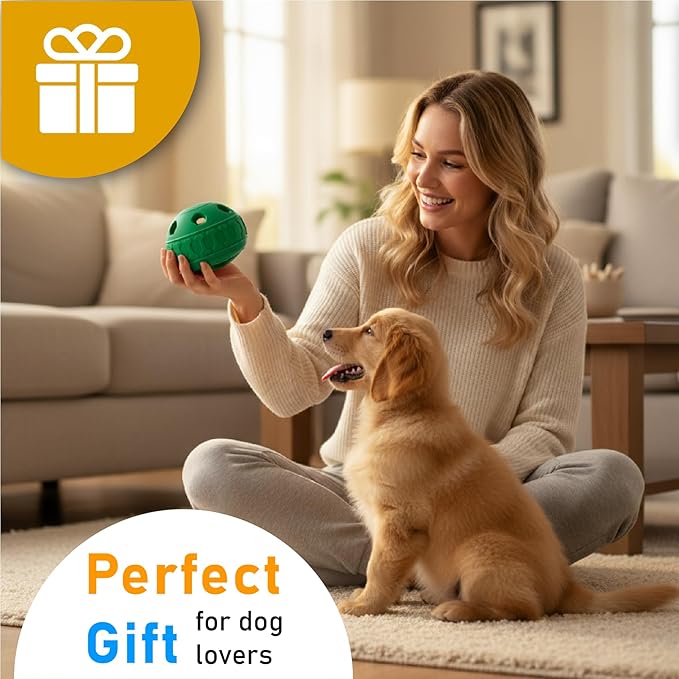 Frozen Treat Dispensing Dog Toys, Enrichment Licking & Puzzle Feeder, Sturdy Rubber Interactive Dog Toys, Dog Chew Toy for Happy, Cool Pups - Reduces Anxiety, Easy to Clean (Green)