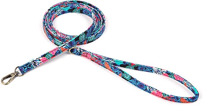 Organic Cotton Dog Leash for Small,Medium and Large Breed,Brass Hardware Pet Leash for Walking,Running and Training 6FT