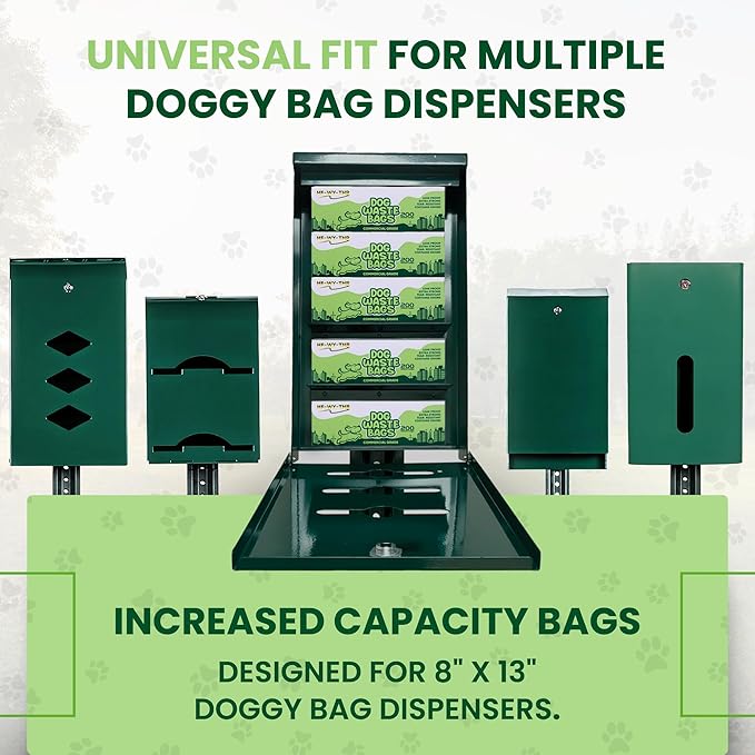 Dog Waste Bags 6000 Count - Thick Plastic Dog Poop Bags Rolls Replacements for Outdoor Disepensers - Leak Proof and Tear Resistant
