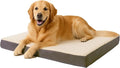 Orthopedic Dog Bed - 2-Layer 36x27-Inch Memory Foam Pet Mattress with Machine-Washable Sherpa Cover for Large Dogs up to 65lbs by PETMAKER (Gray)