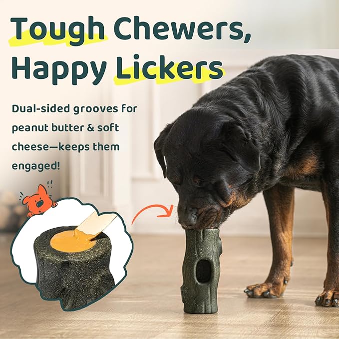 2 Pack Interactive Dog Toys for Aggressive Chewers, Long-Lasting Frozen Dogs Treat Holder to Keep Them Busy, Indestructible Dog Enrichment Toys - Reduce Anxiety, Safe for Large and XL Breed
