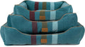 Pendleton Fleece Kuddler Dog Bed - Cabin Stripe Shale, M