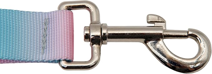 Dual Handles Bungee Dog Leash, Ombré Color Shock-Absorbing Dog Leash with 360° Swivel Clasp, for Small to Medium Dogs (4 – 5.5 ft) (Pink-Blue Ombré)