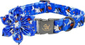Elegant Little Tail Halloween Pumpkin Dog Collar with Soft Durable Flower Pet Collar for X-Small Dogs