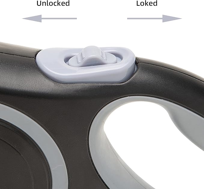 PINA Retractable Dog Leash, 26ft Dog Leash for Small Medium Large Dogs Up to 110lbs, 360° Tangle-Free Strong Reflective Nylon Tape, with Anti-Slip Handle, One-Handed Brake, Lock - 2PACK