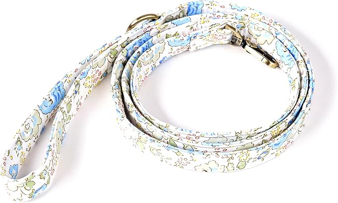 Organic Cotton Dog Leash for Small,Medium and Large Breed,Brass Hardware Pet Leash for Walking,Running and Training 6FT