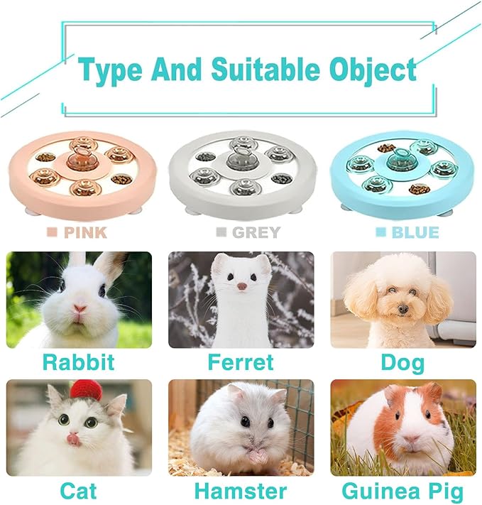 kathson Bunny Enrichment Toys Treat Dispenser Rats Foraging Toy Small Animal Interactive Puzzle ToysBoredom Breaker for Hamster Mouse Ferret Cat Dog
