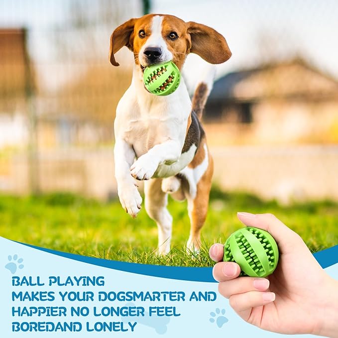 12 Pcs Dog Treat Toy Balls Bulk Interactive Dog Puzzle Toys Dispensing Puppy Balls for Teething Chew Enrichment for Boredom and Brain Stimulating Game to Keep Them Busy(Large)